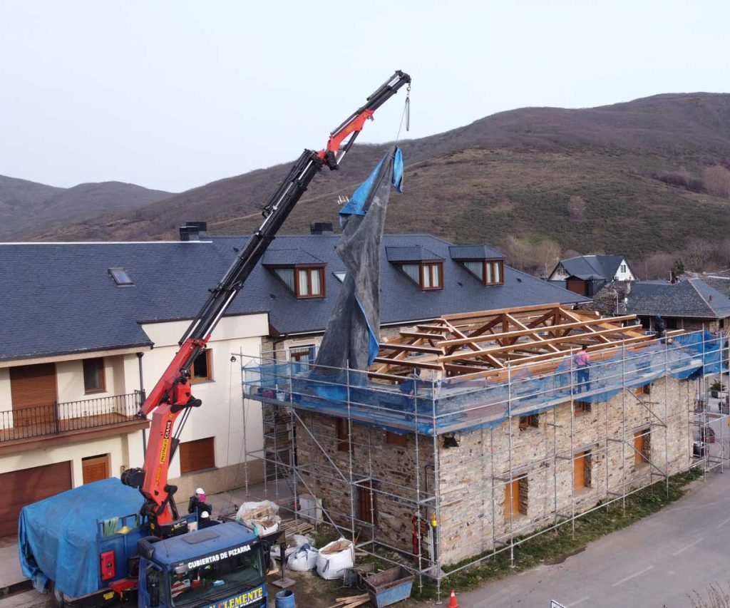 reparación de tejado de pizarra